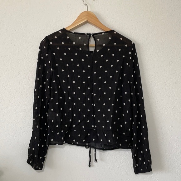 Elodie Polka Dot Tie Waist Blouse - Picture 3 of 11